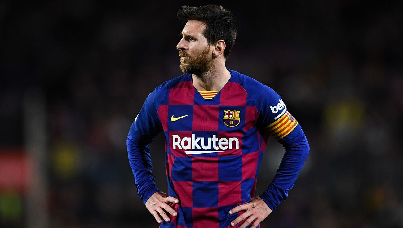 Messi en partido con Barcelona