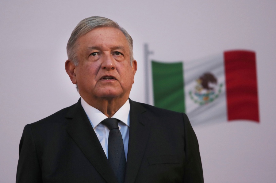 Andrés Manuel López Obrador durante el informe de gobierno