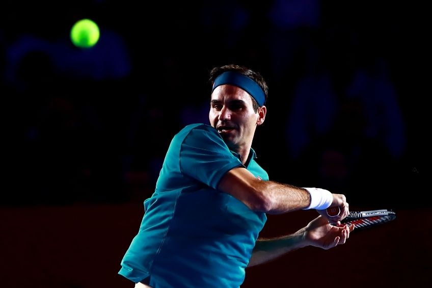 Roger Federer durante un evento 