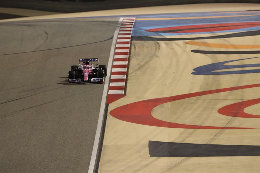 Monoplaza de Sergio Pérez en el GP de Sakhir 