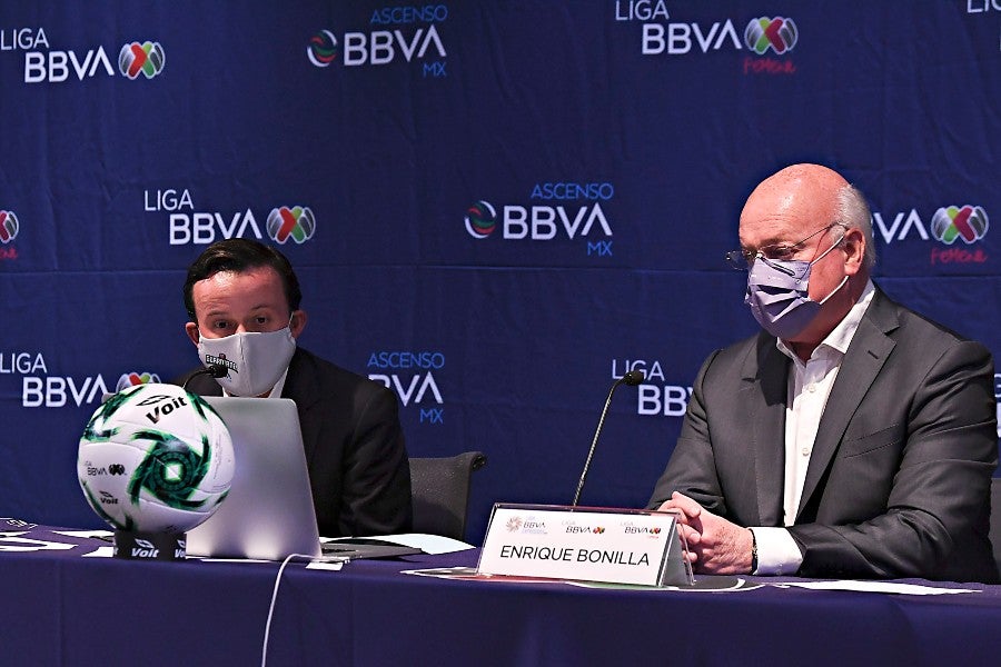 Arriola y Bonilla en conferencia de prensa