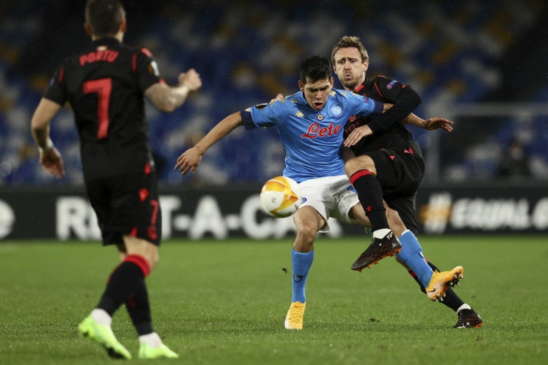 Chucky Lozano, en partido ante la Real Sociedad