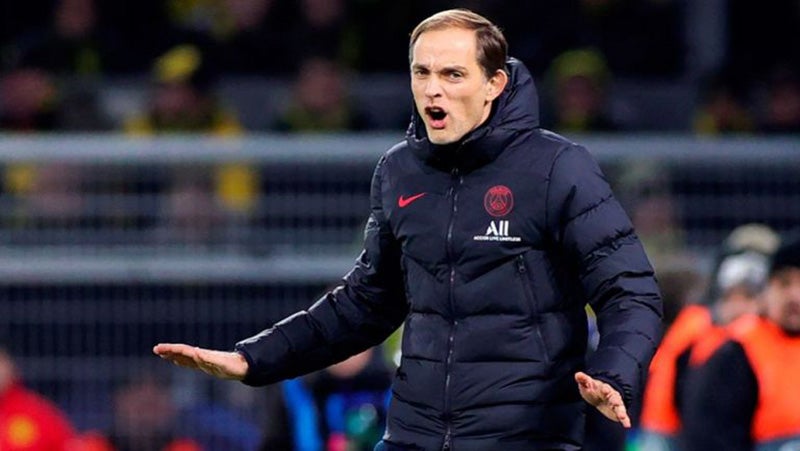 Thomas Tuchel durante un duelo del PSG 