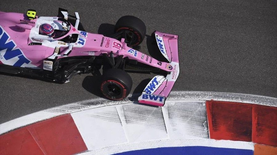 Lance Stroll durante una carrera