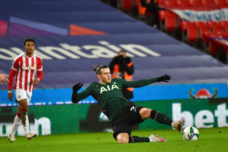 Gareth Bale durante un partido con Tottenham