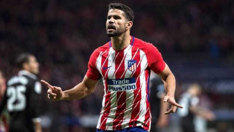 Diego Costa celebra un gol con el Atlético de Madrid