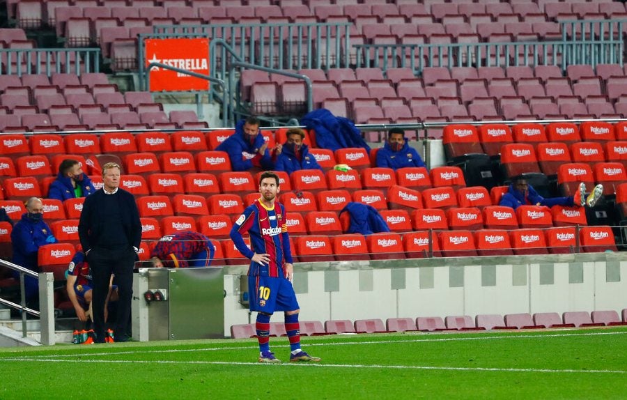 Lionel Messi durante un partido con Barcelona