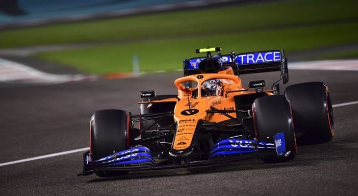 Lando Norris, durante uno de los circuitos