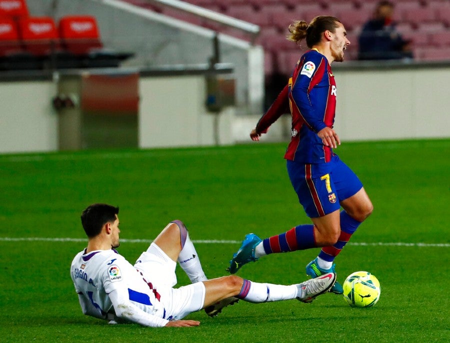 Griezmann durante un partido con Barcelona