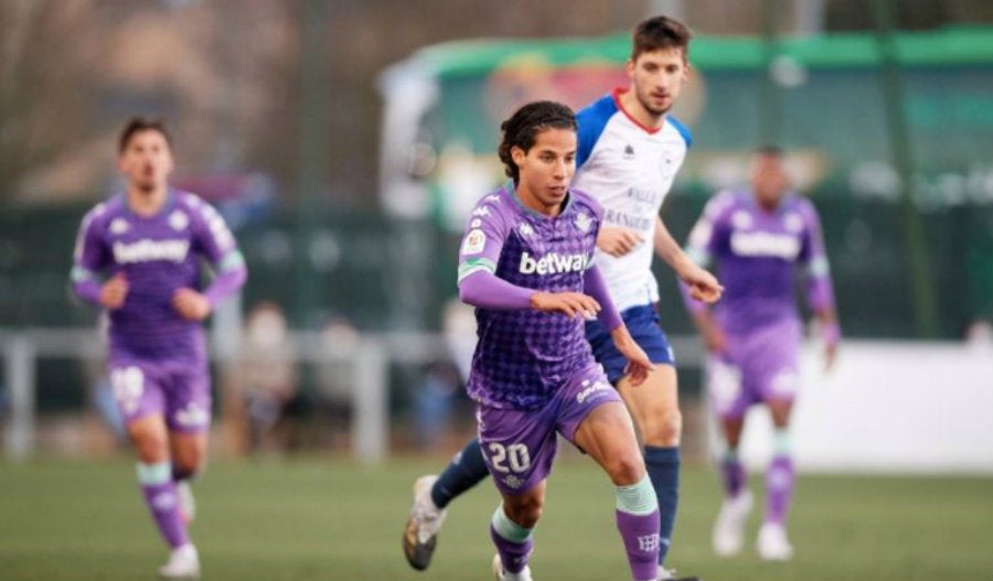 Lainez en partido de la Copa del Rey