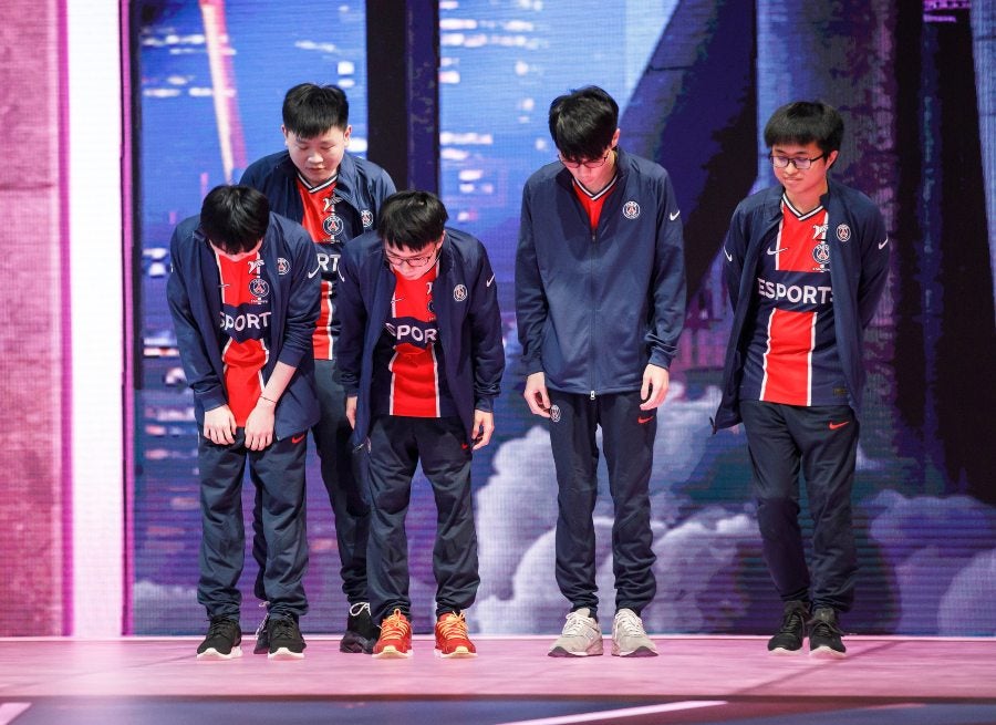 Jugadores de PSG Talon en el Mundial de League of Legends