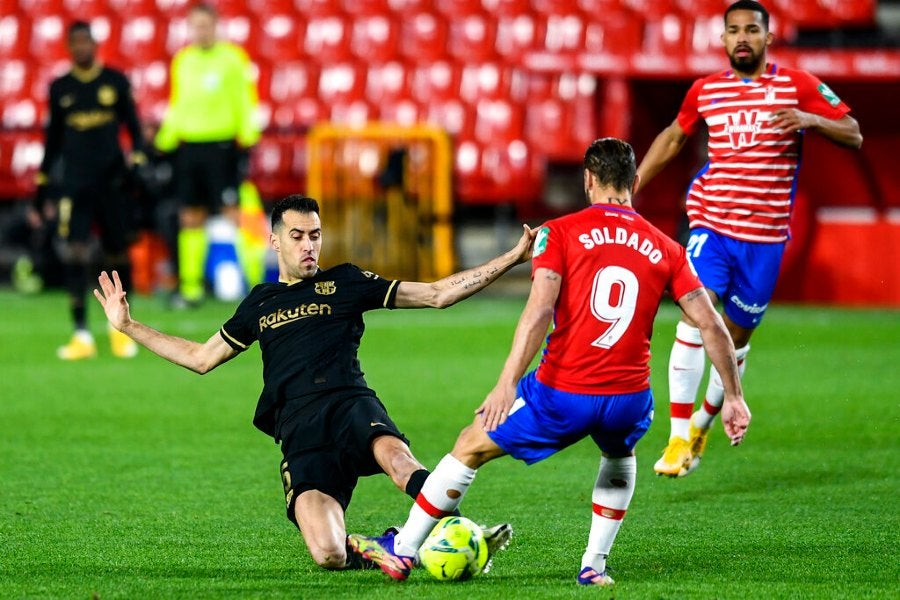 Busquets en su partido 600 con el Barcelona