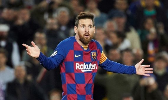 Messi en partido con Barcelona