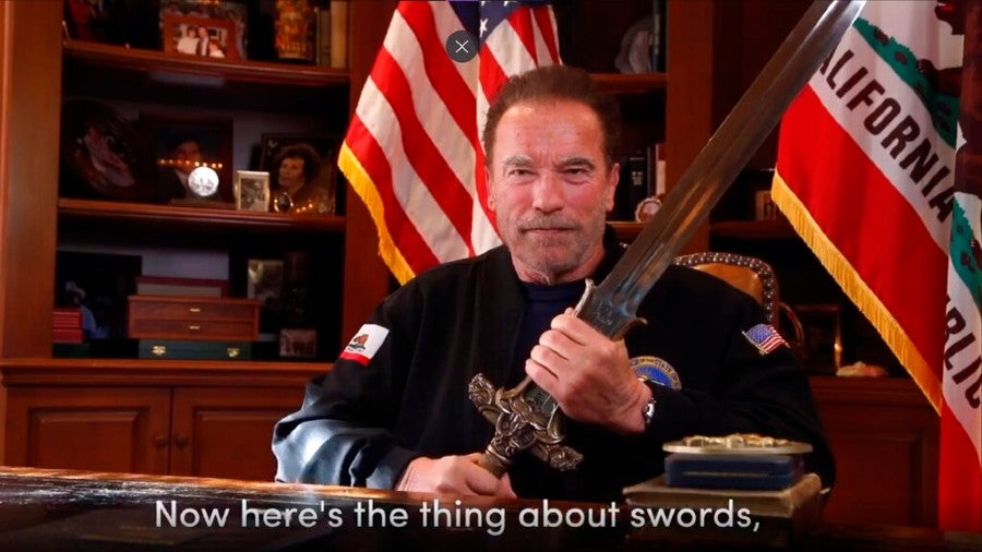 Schwarzenegger en video compartido en redes sociales