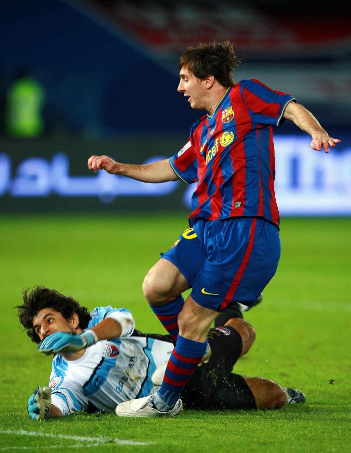 Federico Vilar y Lionel Messi en un partido