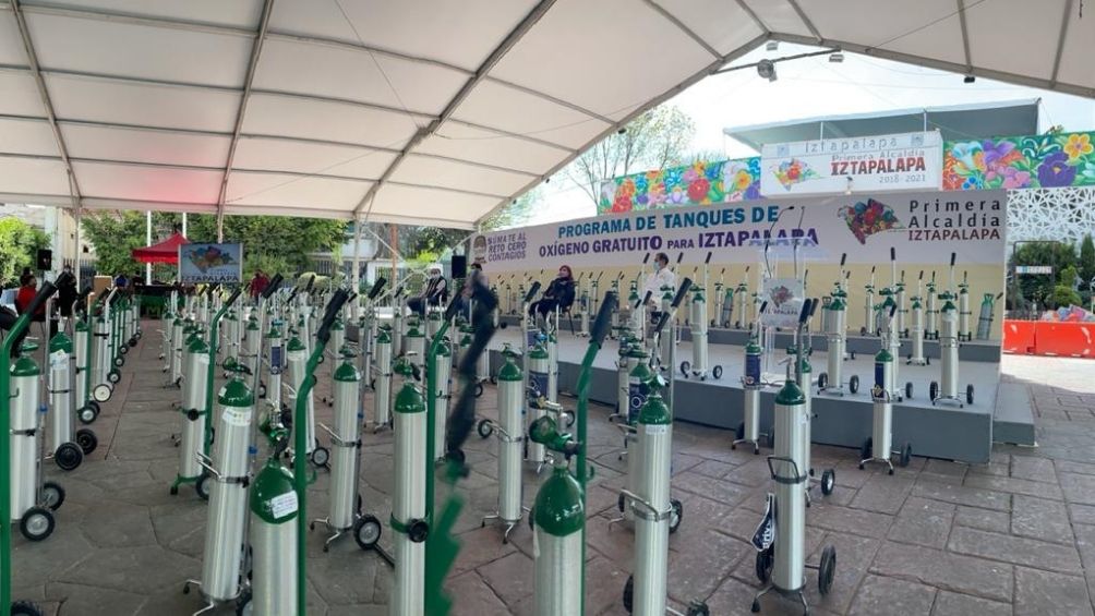 Iztapalapa inició programa de préstamo de tanques de oxígeno 