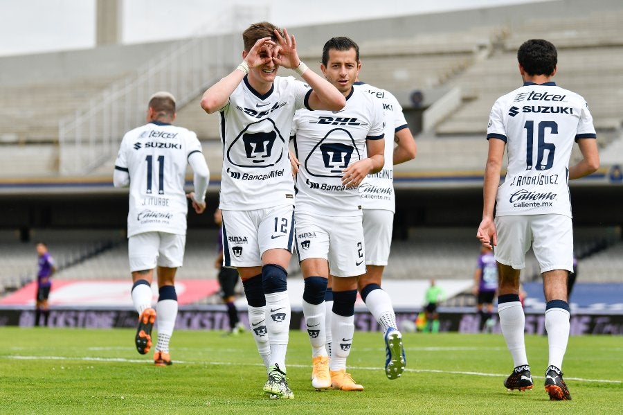 Facundo Waller tras anotar gol con Pumas