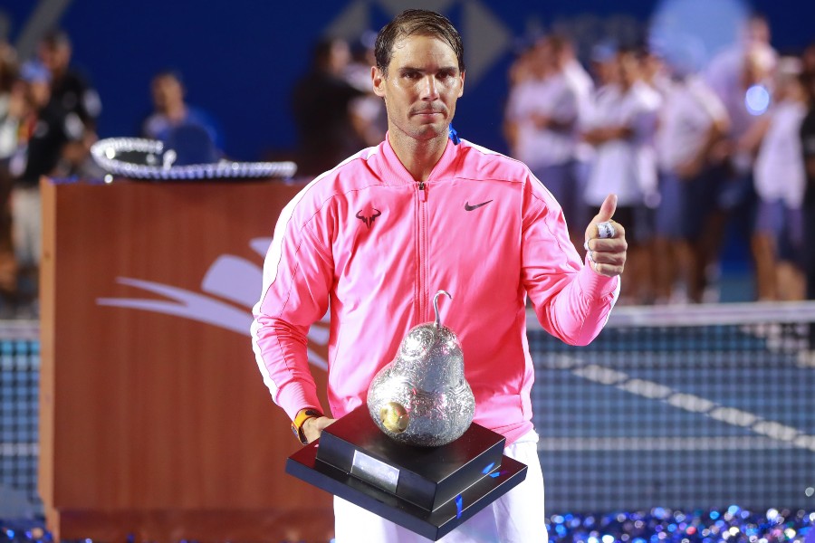 Rafael Nadal tras ganar el Abierto Mexicano de Acapulco