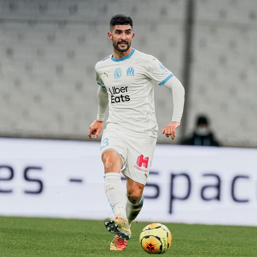 Álvaro González en un partido del Olympique de Marsella