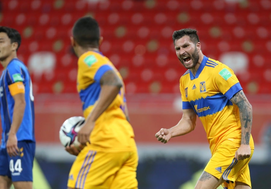 André-Pierre Gignac tras anotar gol ante el Ulsan