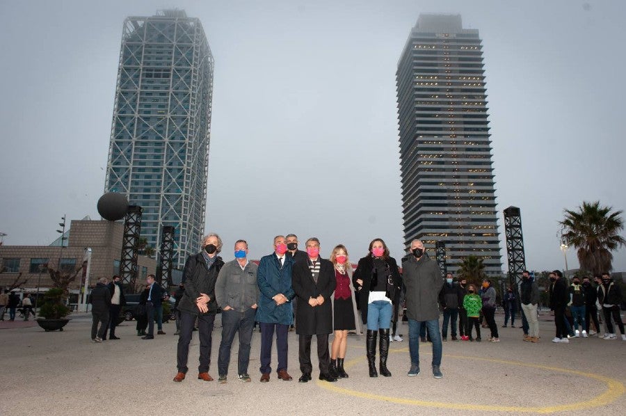 Laporta junto a socios en La Teixonera