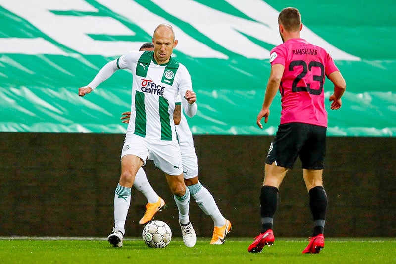 Arjen Robben durante un juego con el Groningen