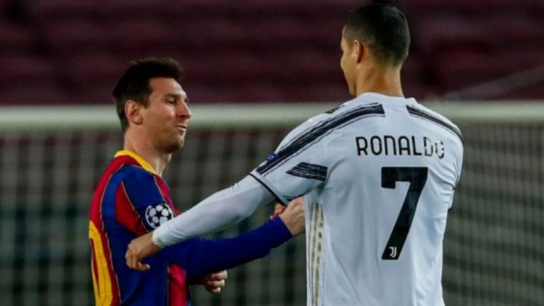 Lionel Messi y Cristiano Ronaldo en un partido entre Barcelona y Juventus 