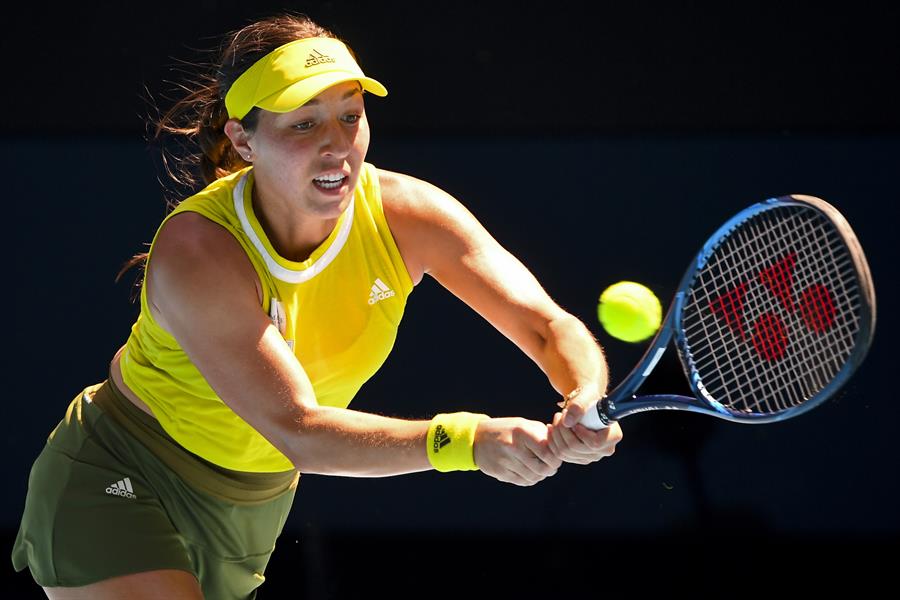 Jessica Pegula, en acción en el Australian Open