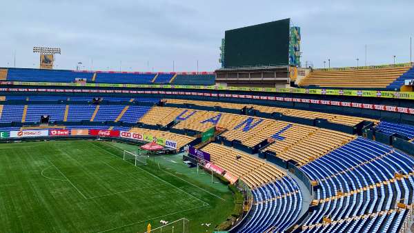 Estadio Universitario tras la nevada en Nuevo León