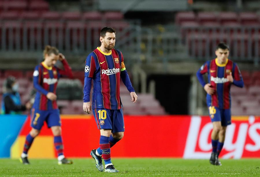 Messi se lamenta tras derrota del Barça