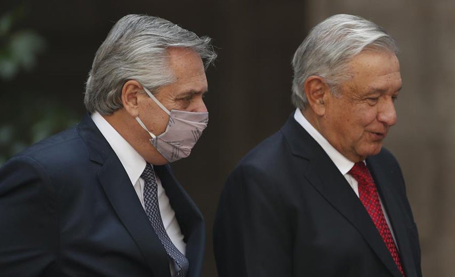 AMLO con Alberto Fernández, Presidente de Argentina