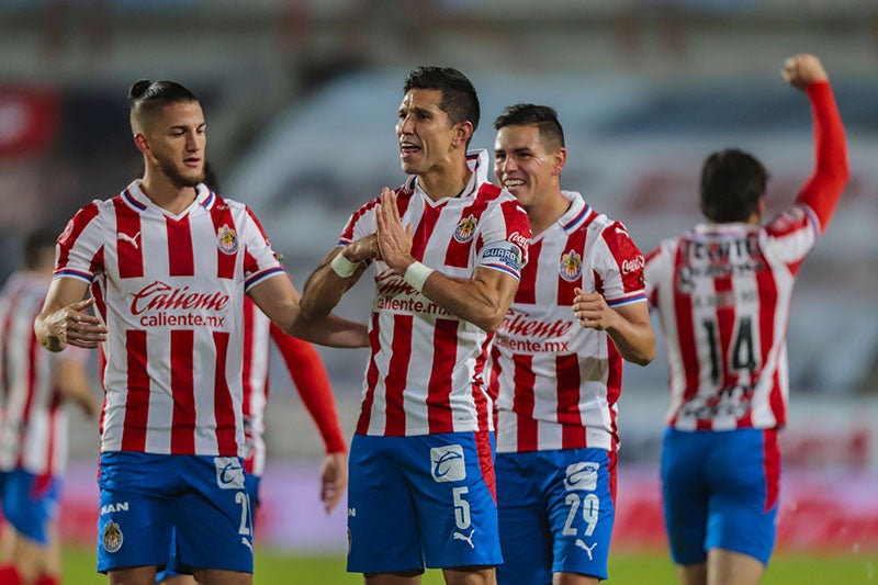 Molina festeja un gol contra Pachuca en Liga MX 