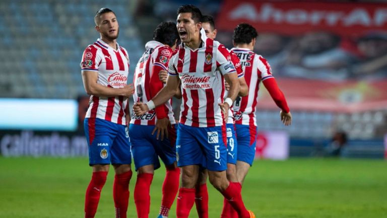 Jesús Molina celebra gol ante Pachuca 