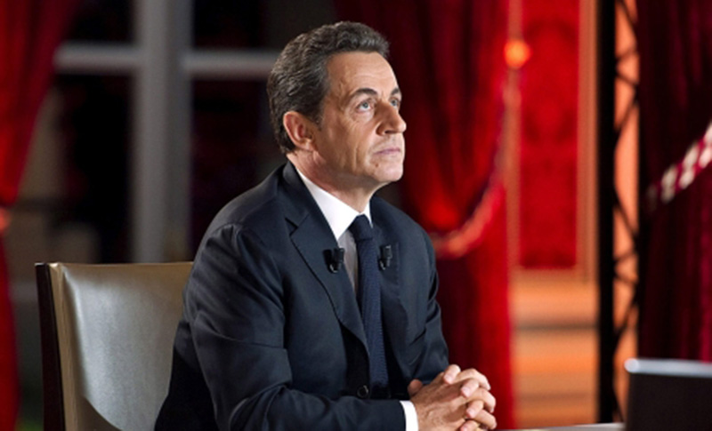 Sarkozy en el palacio del Eliseo