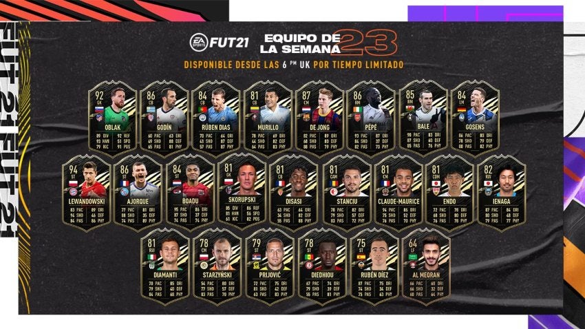 El TOTW 23 de FIFA 21 ya se encuentra disponible