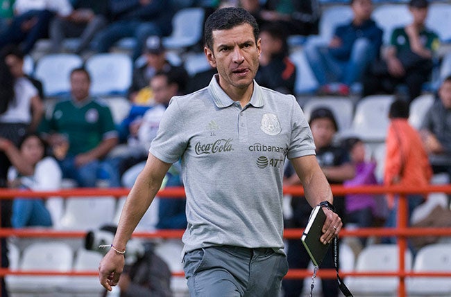 Lozano, en un partido del Tri Sub 23