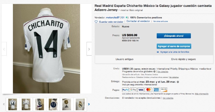 Playera de Chicharito en venta