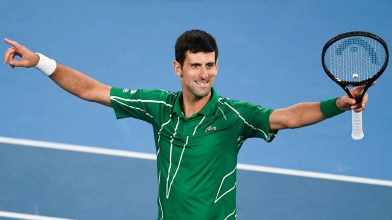 Djokovic en un partido