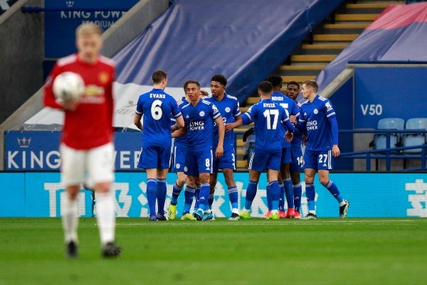 Leicester City en juego con Manchester United