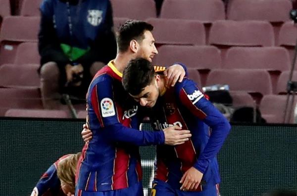 Messi felicita a Pedri, su nuevo socio