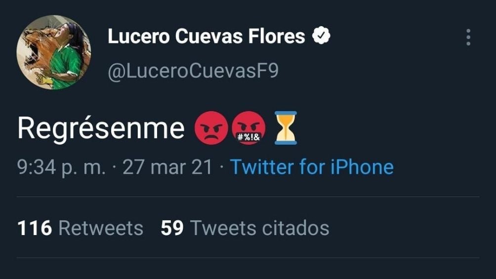 El tweet de Cuevas 