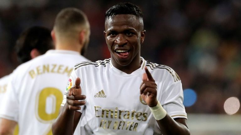 Vinícius en un partido con el Real Madrid