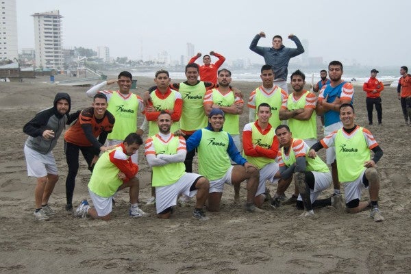 Atlético de Veracruz en la playa