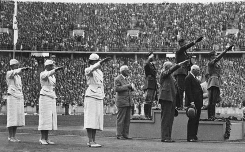 El saludo Nazi durante los Juegos Olímpicos de Berlín 1936