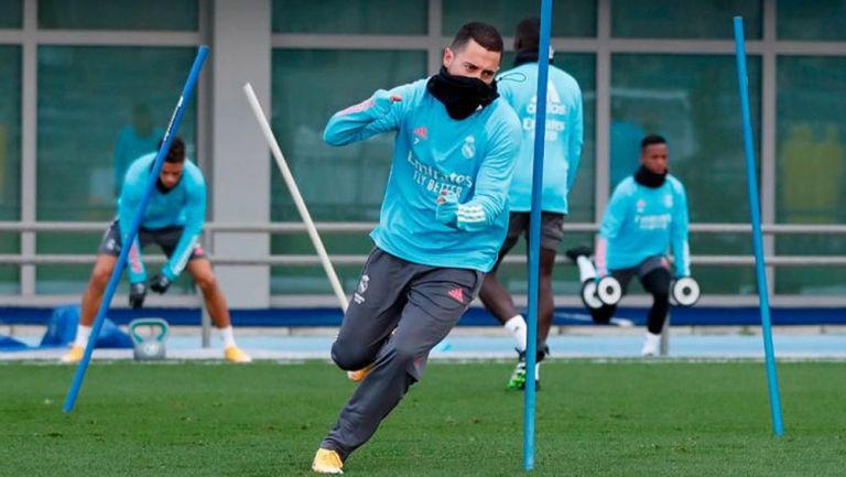 Hazard, durante un entrenamiento 