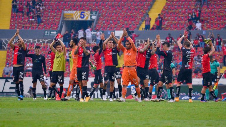 Jugadores del Atlas celebran victoria sobre Xolos