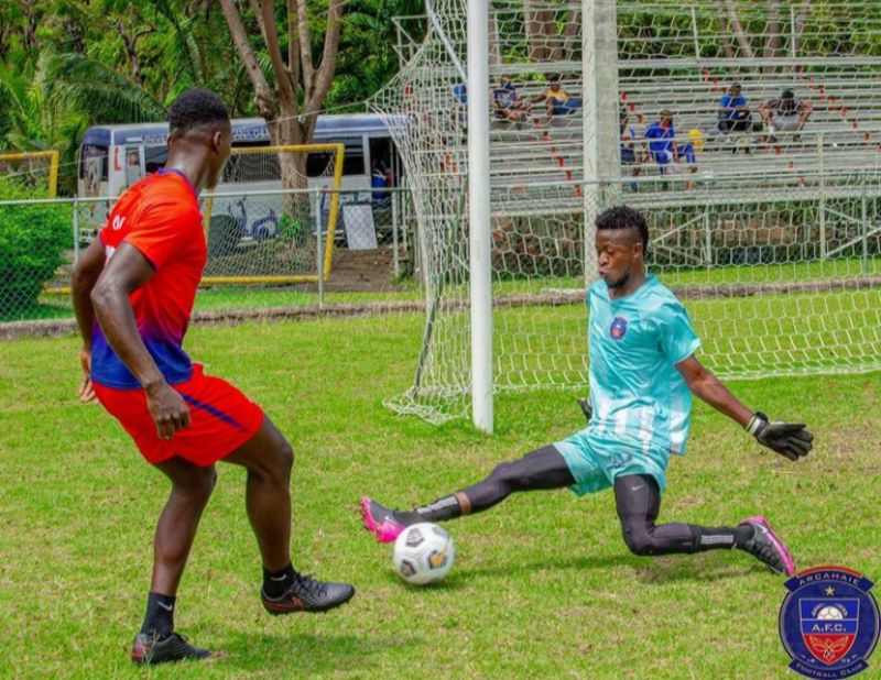 Jugadores del Arcahaie FC durante un entrenamiento