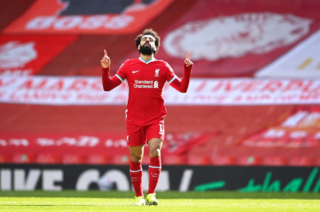 Salah en un partido con el Liverpool 