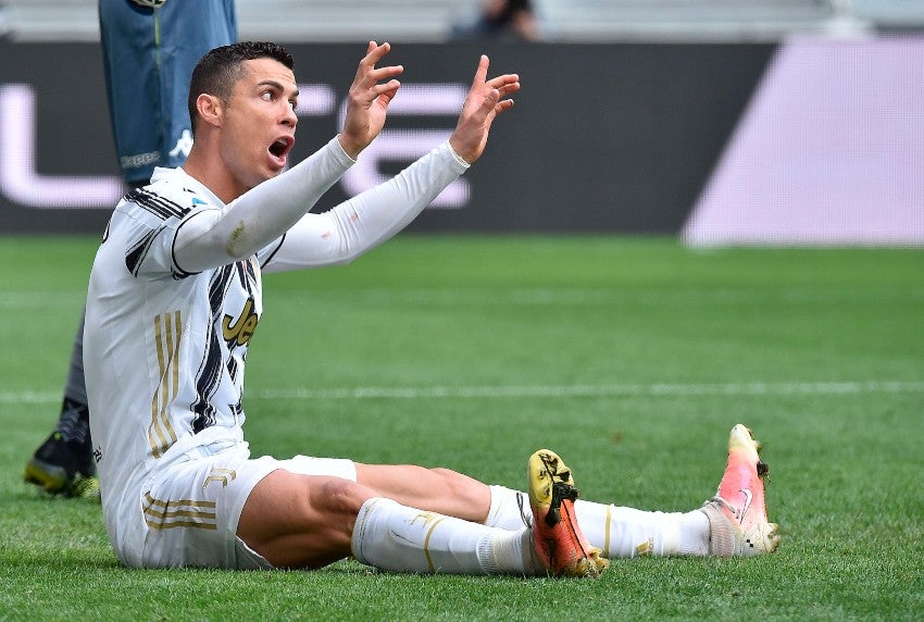 Cristiano Ronaldo en el partido entre la Juventus y el Genoa