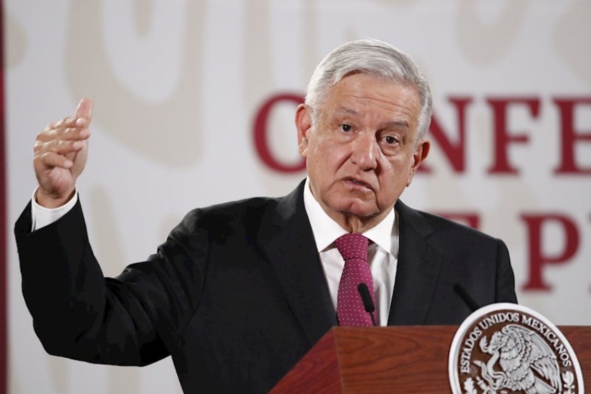 Andrés Manuel López Obrador en conferencia de prensa